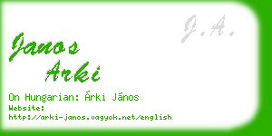 janos arki business card